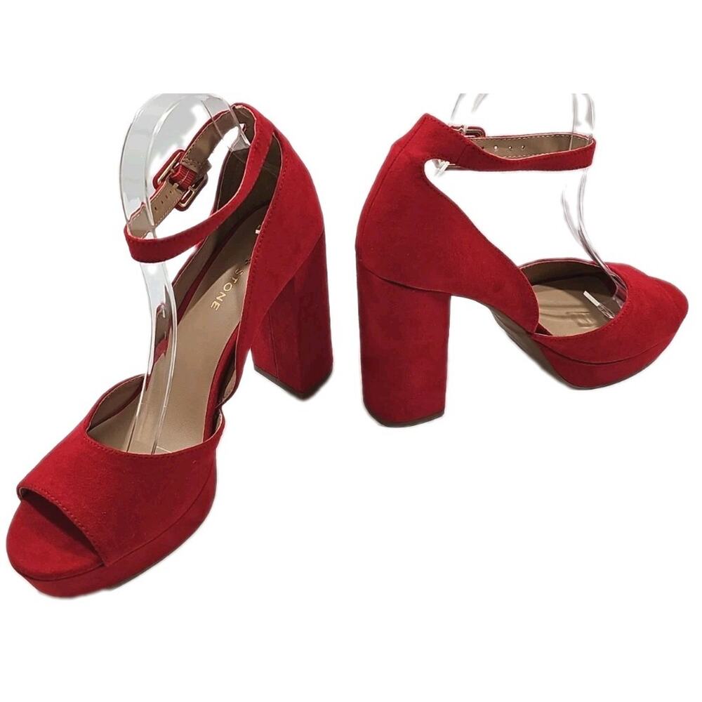 Sun + Stone High Block Platform Heels Size 10M Shoes Open Toe Ankle Strap NWOB - Picture 10 of 14